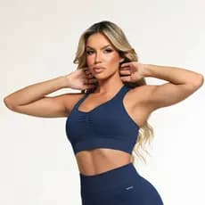 Top Selene Sem Costura Treino Alta Sustentação Academia Premium Original