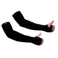 Par Manguito mangote com Dedo Proteção solar UV50+ Corrida Fitness Academia Unissex