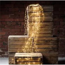 Fio De Liga Prata Cascata 3M 300 Leds Fairy Light Cordao Luz Bivolt