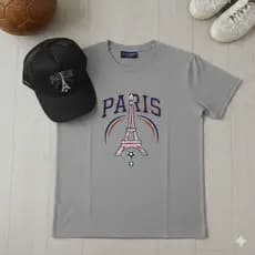 Kit Paris Camiseta P ao G3 Estampada + Boné Estampado Plus Size
