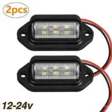 2 Pçs 6-LED Auto Luzes Da Placa De Identificação Do Carro Lanterna Traseira/Barco Caminhão Reboque Passo Lâmpadas/12V Su