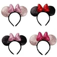 Lantejoulas de Tridimensionais Coloridas Mickey Hairpin Playground Headwear ZALQ
