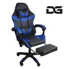Cadeira Gamer Profissional Ergonômica Classic Com Apoio de Pés em Couro Reclinável Com Rodinhas F19