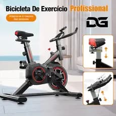 Bicicleta Ergométrica Spinning Mecanica Exercício Profissional com Sensor Cardíaco 150kg Academia V3