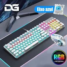 kit Gamer Teclado Semi Mecânico Mouse Gamer 3200dpi Rgb Led Iluminado com fio Para Jogos Pc H7