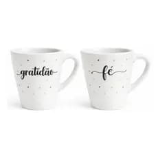 Kit 2 Caneca 140ml Xicara Personalizada Frase Coraca Sortida