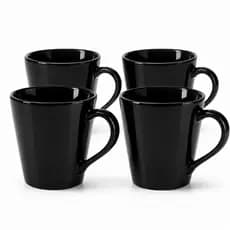 Kit Jogo 4 Xicaras Porcelana 120ml Caneca Para Cafe Espresso