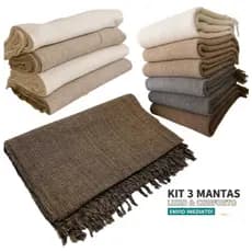 Kit 3 Manta Para Sófa Gigante Decorativa Protetora 2.10x1.20 Luxo