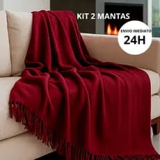 Kit 02 Manta Para Sofá Decorativa e Protetora 2.10 x 1.20 Direto da Fábrica Melhor Preço