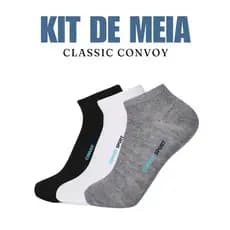 Kit Meias Soquete Meia Cano Curto Casual Confortável Convoy