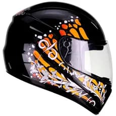 Capacete de Moto F-9 FLY Butterfly Preto com Laranja