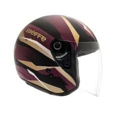 Capacete Aberto de moto Moto Bieffe Allegro VTR Preto Fosco/Vinho