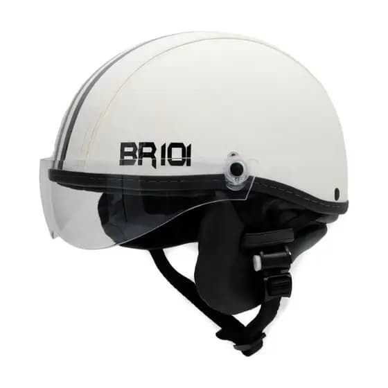 Capacete Coquinho Scooter Bike Moto Elétrica Br101 Vision Cristal Branco