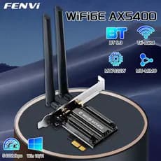 Placa de Rede WiFi 6E Fenvi AX5400 PCIe com Bluetooth 5.3 | Conexão Ultra Rápida