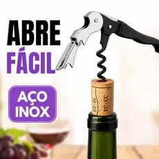 Saca Rolhas 3 Em 1 Abridor De Garrafa Vinho Reforçado Articulado Premium Alta Qualidade