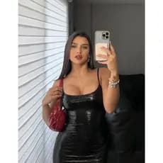 Vestido Curto Feminino Tubinho Courinho Sofisticado com Toque Macio Elegante Festa Noite Influencer