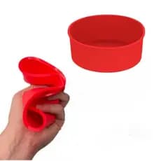 Forma Culinária Antiaderente em Silicone Térmico Assadeira Bolo Bento Cake Pudim Torta FornoAirfryer