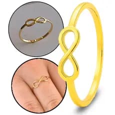 Anel Símbolo do Infinito Eterno Em Moeda Antiga