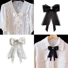 feelsaz Blusa Alfinete Longo Borboleta Gravata Broche Jk Ties * & *--