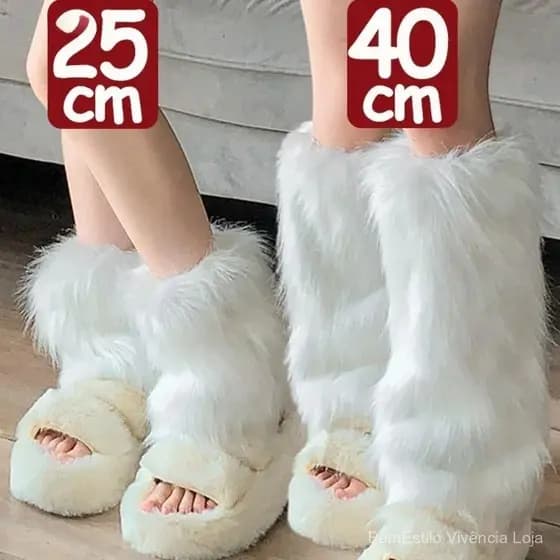 Boné DARON Lolita , Leggings Peludas Estilo Japonês Feitas De Pele Sintética , Meias Macias E Quentes Para Meninas Y2K E