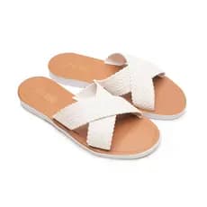 Chinelo Feminino Slide Tiras Trançadas – Conforto Casual Leve e Elegante