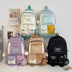 Mochila Escolar Mochila Feminina Capacidade Impermeável