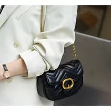 Bolsa Feminina PEQUENA Transversal Alça de Corrente Bolsa de Festa