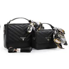 Bolsa Feminina Transversal Com Lencinho Bau Tiracolo Espaçosa Bolsa Feminina Estruturada Media