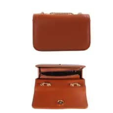 Bolsa Feminina Pequena Quadrada Clutch Festa Alça de Corrente