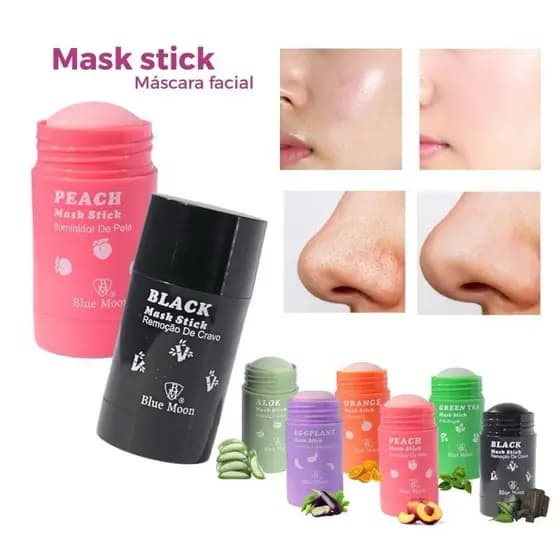 Máscara Remover de Cravos Mask Stick Anti Rugas Beleza Facial Vitamina C Controle Oleosidade