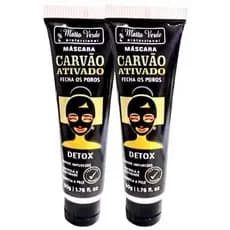 Kit 2 Unid Máscara Facial Carvão Ativado Detox - Matto Verde 50g