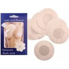 Kit 100 protetores adesivos invisíveis para seios, 7,5 cm de diâmetro, cobrem mamilo/aréola/5 pares