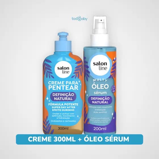 Kit Creme de Pentear + Óleo Sérum Definição Natural Salon Line®