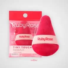 Esponja De Maquiagem Para Pó Ruby Rose® Tiny Touch Powder Puff Ergonômica HBA7005
