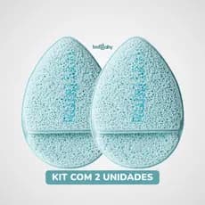 Kit 2 Esponjas Esfoliante Facial Puff Clean Girl Ruby Rose® Limpeza Profunda Remove Impurezas