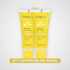 Peeling Gel Facial Esfoliante Kit 2 Unidades On+Off Ruby Rose® Limpeza Profunda Remove Impurezas