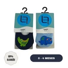 Kit 2 Pares Meia Sapatilha Bebê Infantil Algodão - LEKE MEIAS