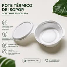Marmitex de Isopor 750ml Tampa Branco Marmita Diferentes Unidades