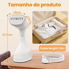 Passadeira Vaporizador De Roupa portátil Aquecimento rápido Remove rugas Desinfecção a vapor para Roupas Tecidos Viagem