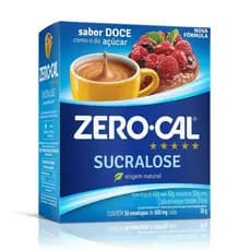 Adoçante Pó Sucralose Zero Cal 600mg com 50 Sachês