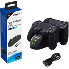 Base Carregadora PS4 TPA-889 – Dock Dupla com LED, Carrega 2 Controles, Compacta e Eficiente