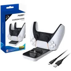 Base Carregadora para Ps5 – Dock Dupla com LED, Carregamento Rápido, Compatível com DualSense