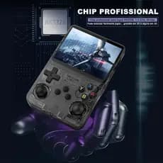 Console Portátil R36S + de 15.000 Jogos Vídeo Game 64g Linux Tela IPS 3.5 Polegadas