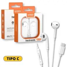 Fone de Ouvido Kaidi Tipo C KD 729 - Som Estéreo de Alta Qualidade com Microfone