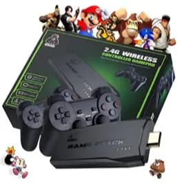 Console Game Stick Retrô 4K – 64GB + 2 Controles Sem Fio