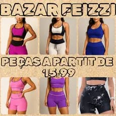 Bazar Brecho Roupas de Academia Queima De Estoque Short conjunto Top Calça Suplex poliamida