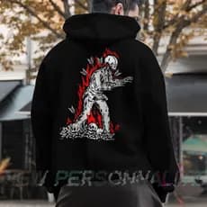 Moletom com capuz Jiu jitsu caveira estampada com faixa blusa de frio oss jiu jistu Blusa personalizada Jiu Jitsu oss