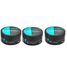 Kit 3 Pomada Modeladora Cabelo Alta Fixação Efeito Molhado Element Alfa Looks 150g/80g