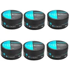 Kit 6 Pomada Modeladora Cabelo Alta Fixação Efeito Molhado Element Alfa Looks 150g/80g