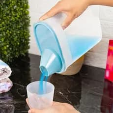 Kit Porta Sabão em Pó Dispenser Organizador Multiuso Tampa com Medidor Porte Hermético